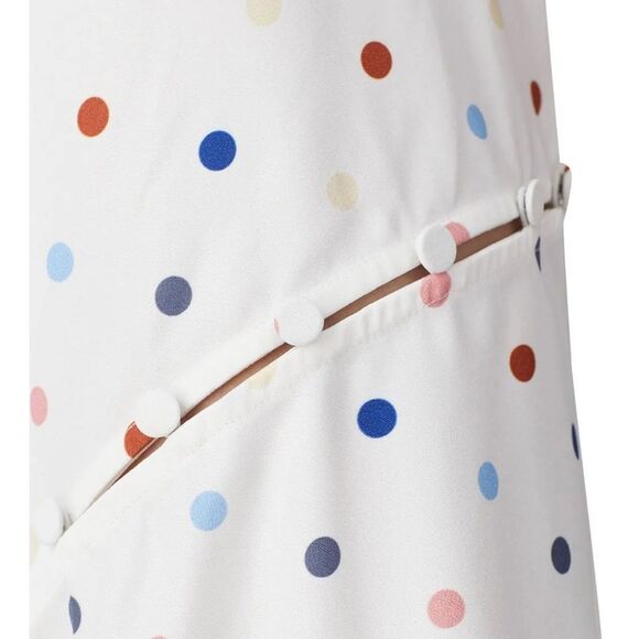 N12H Wonderland Skirt White Dots Asymmetrical Handkerchief Hem Sz Small 2-4 - Picture 5 of 5